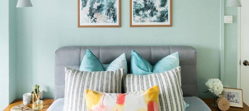 Color Psychology: Choosing The Right Paint Colors For Each Room 3 Bedroom painted in soft blue-green demonstrating calming color psychology