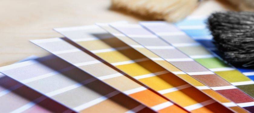 Color Psychology: Choosing The Right Paint Colors For Each Room 1 Fan deck of interior paint color swatches used in color psychology consultation